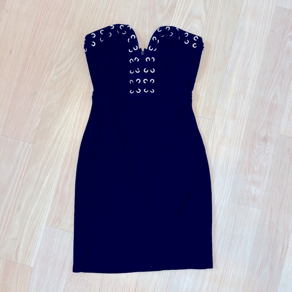 FOREVER 21 STRAPLESS LACEUP DRESS SIZE SMALL - Picture 1 of 2